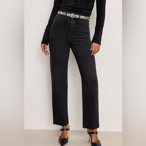 Good American GOOD BOY STRAIGHT CROPPED JEANS Size 6/28